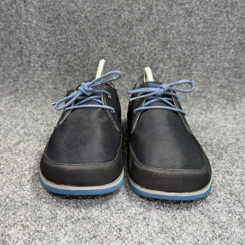 OluKai Honolulu Lace Mesh Boat Shoes Men's Size 12 Blue Nylon Low Lace‎ Sneakers